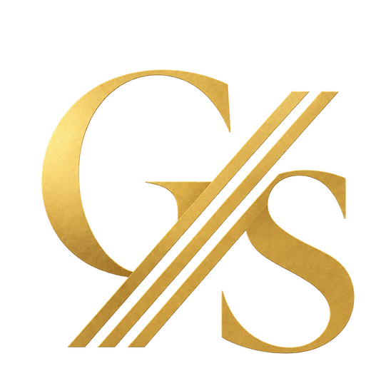 Goldstripes gold GS monogram